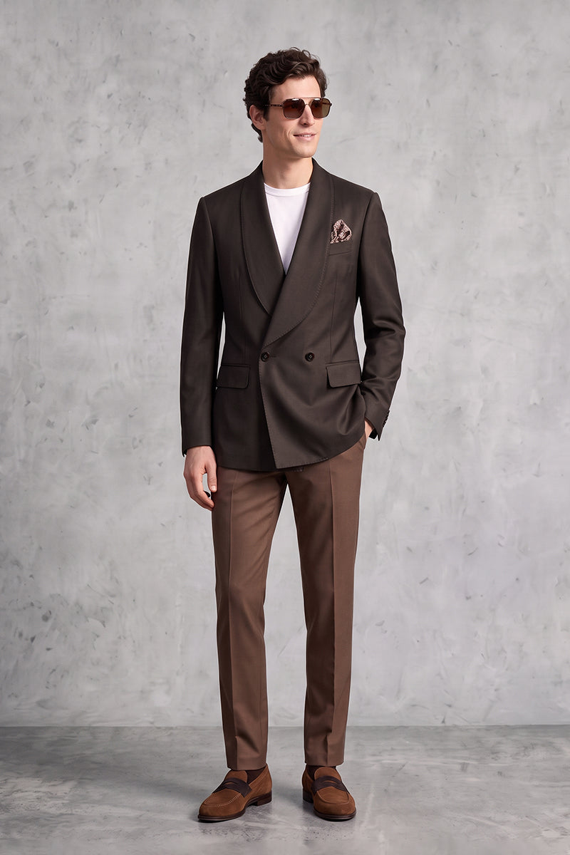 Brown 50% Merino Wool Blazers