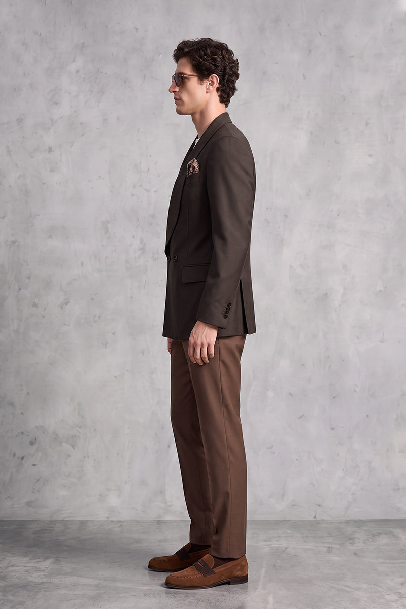 Brown 50% Merino Wool Blazers