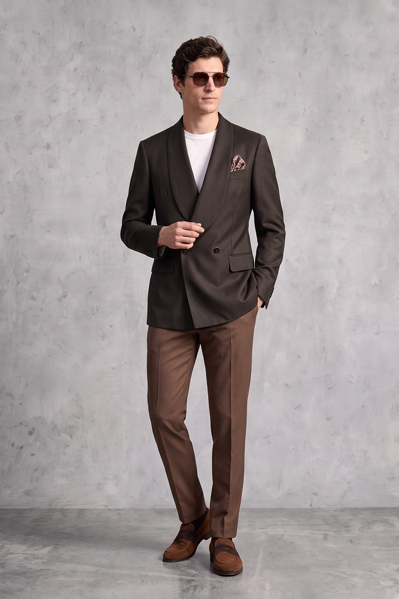 Brown 50% Merino Wool Blazers