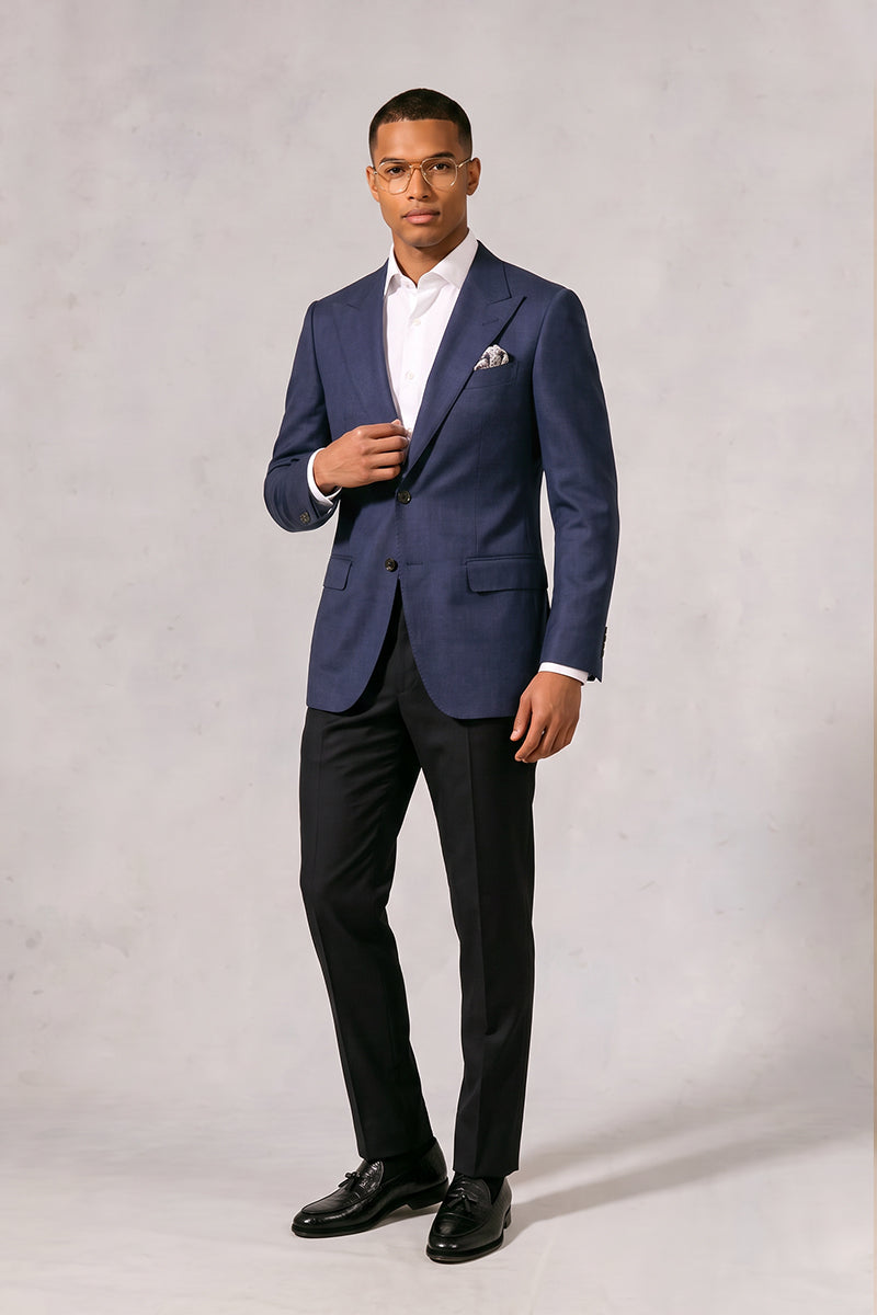 Navy Blue 100% Merino Wool Blazers