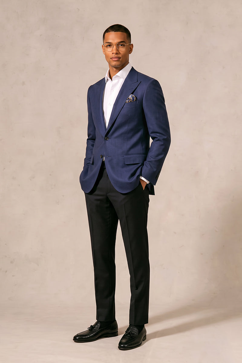 Navy Blue 100% Merino Wool Blazers
