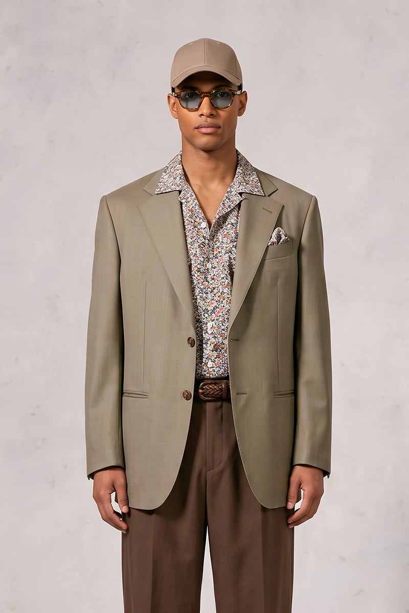 Khaki  70% Merino Wool Blazers