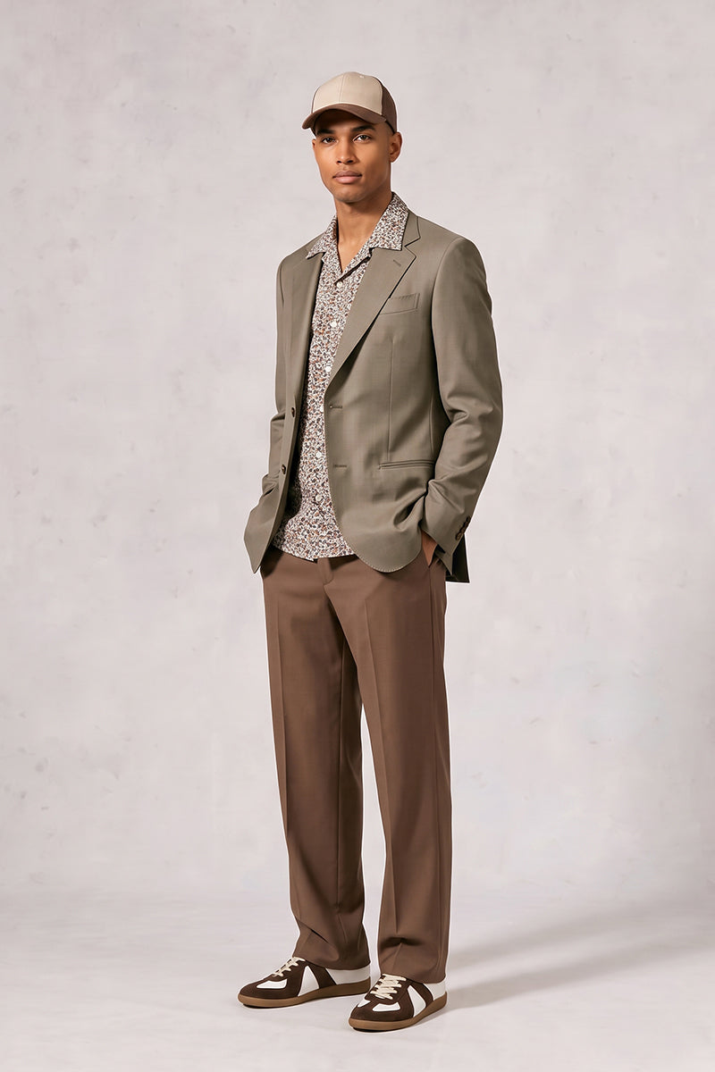 Khaki  70% Merino Wool Blazers