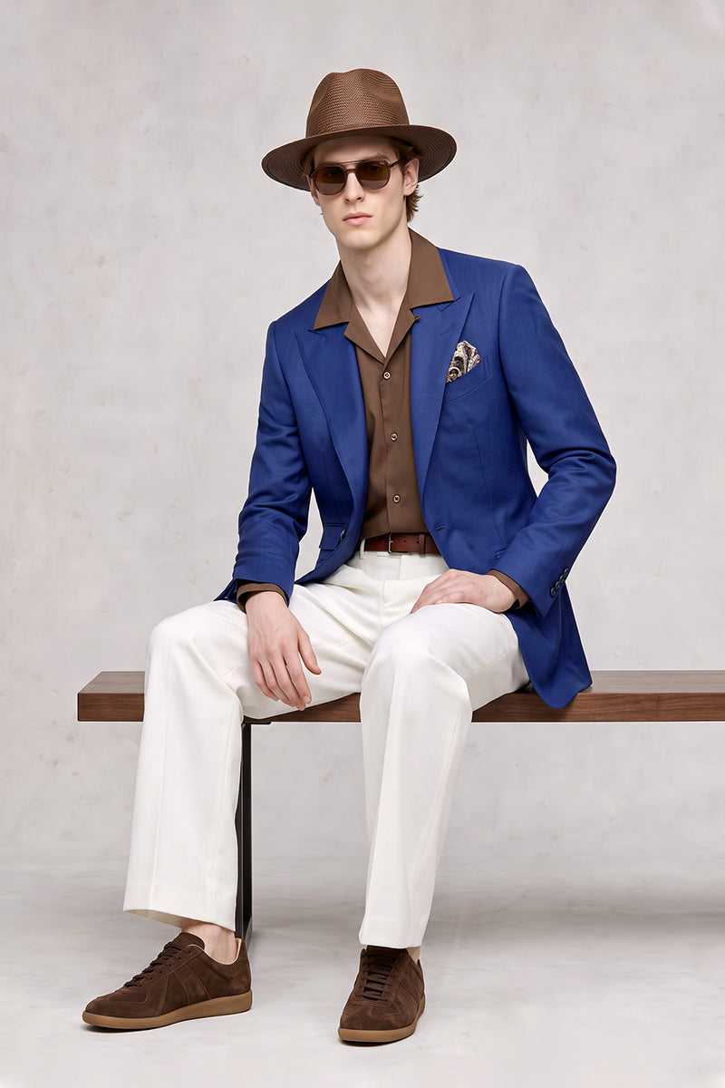 Royal Blue 70% Merino Wool Blazers
