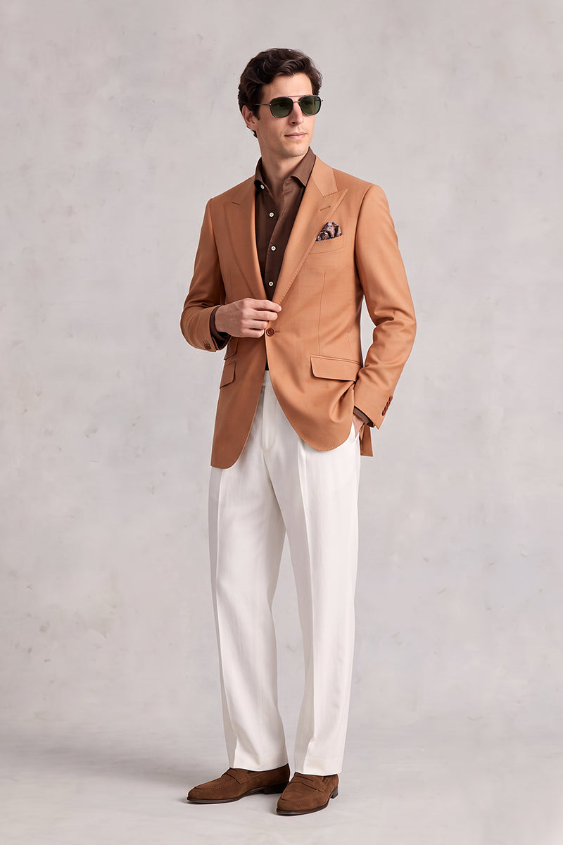 Orange 70% Merino Wool Blazers