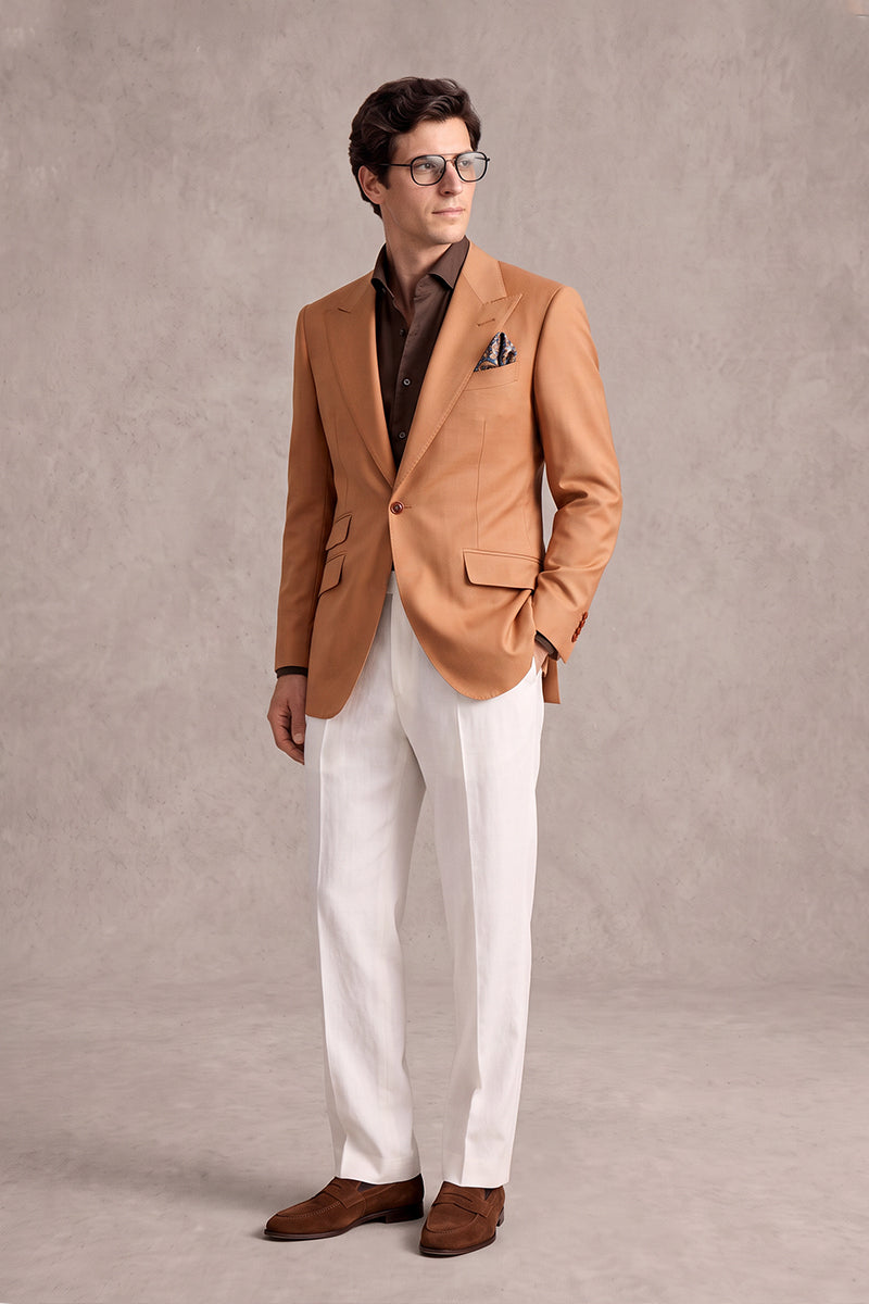 Orange 70% Merino Wool Blazers