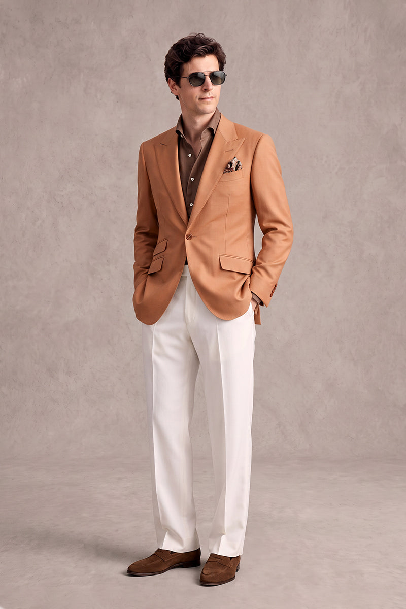 Orange 70% Merino Wool Blazers