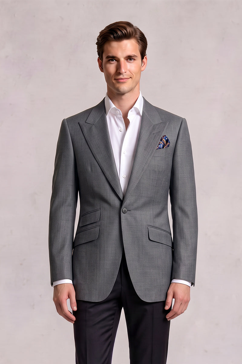 Gray 70% Merino Wool Blazers