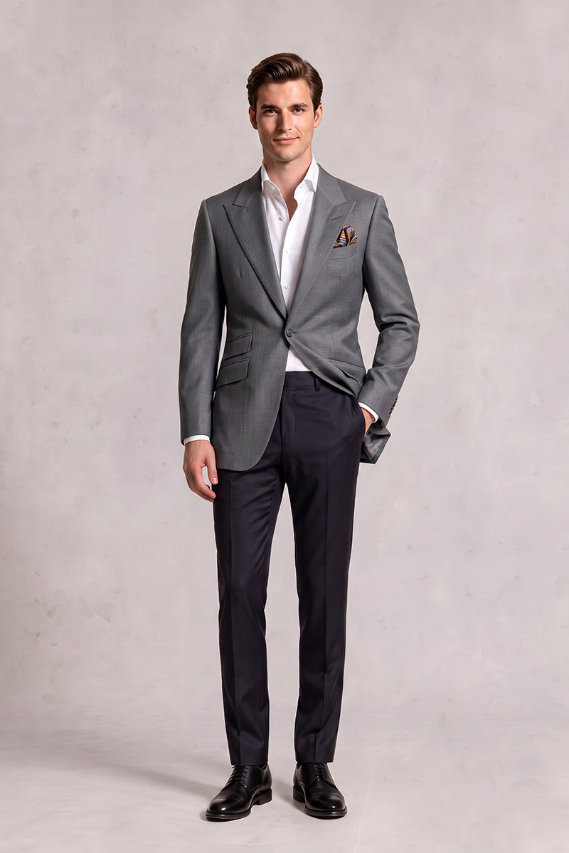 Gray 70% Merino Wool Blazers