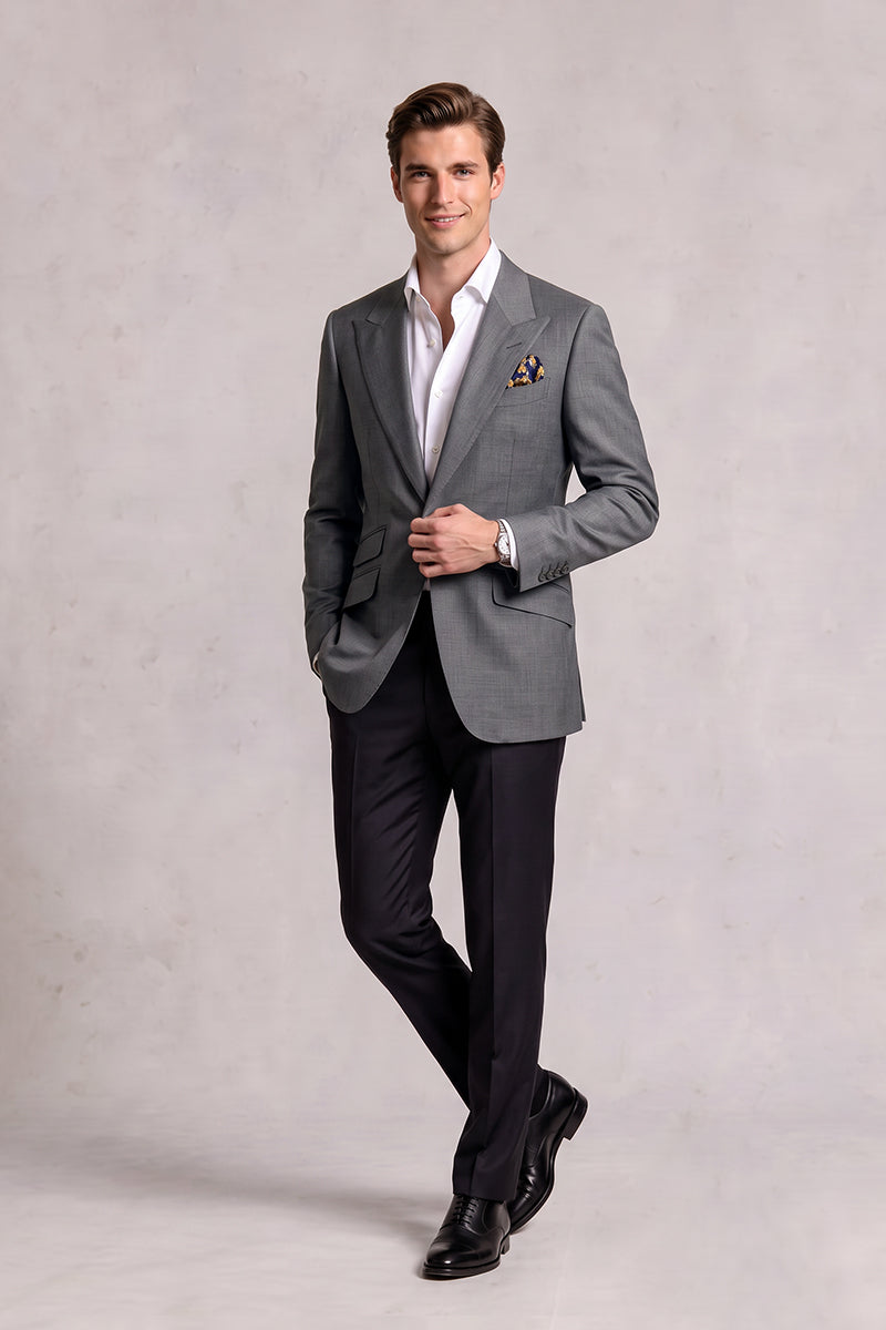Gray 70% Merino Wool Blazers