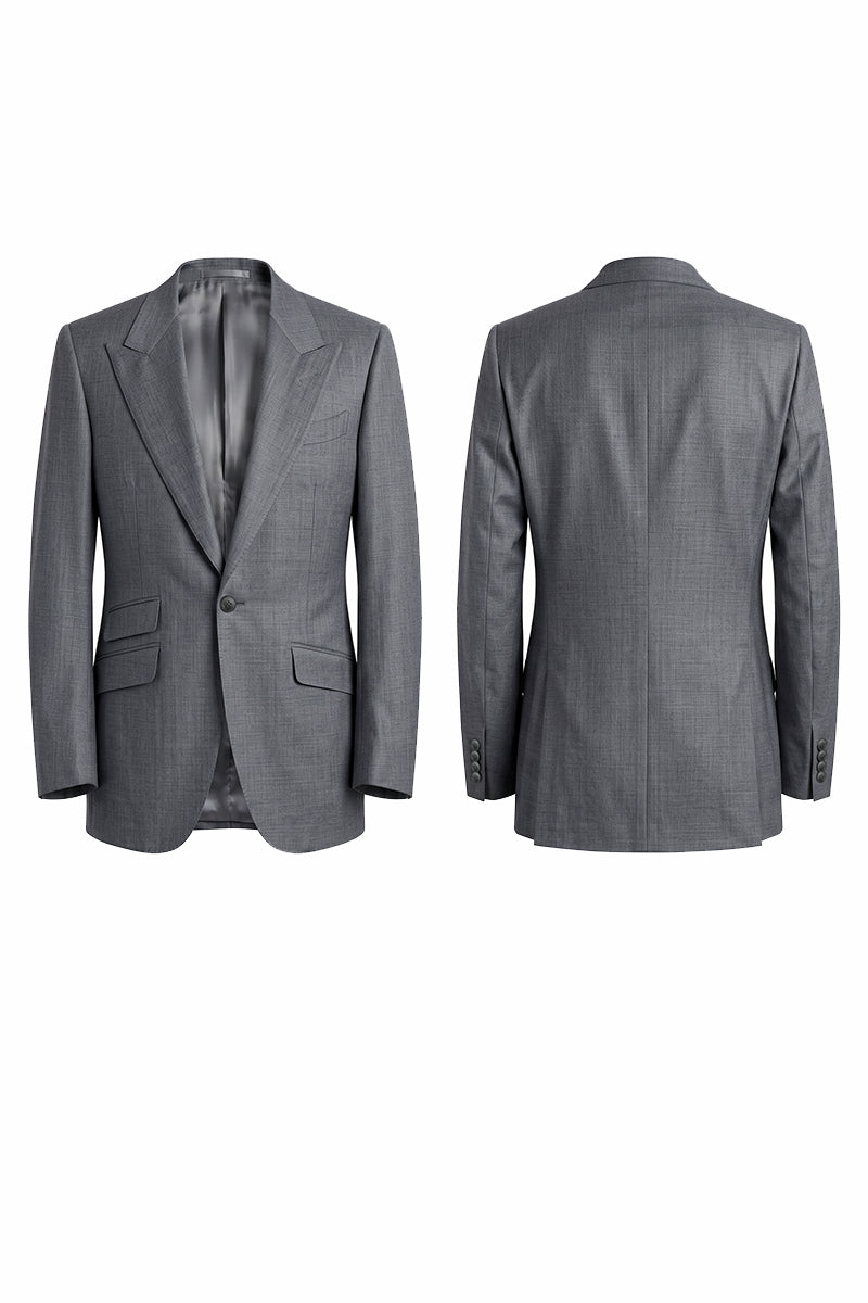 Gray 70% Merino Wool Blazers