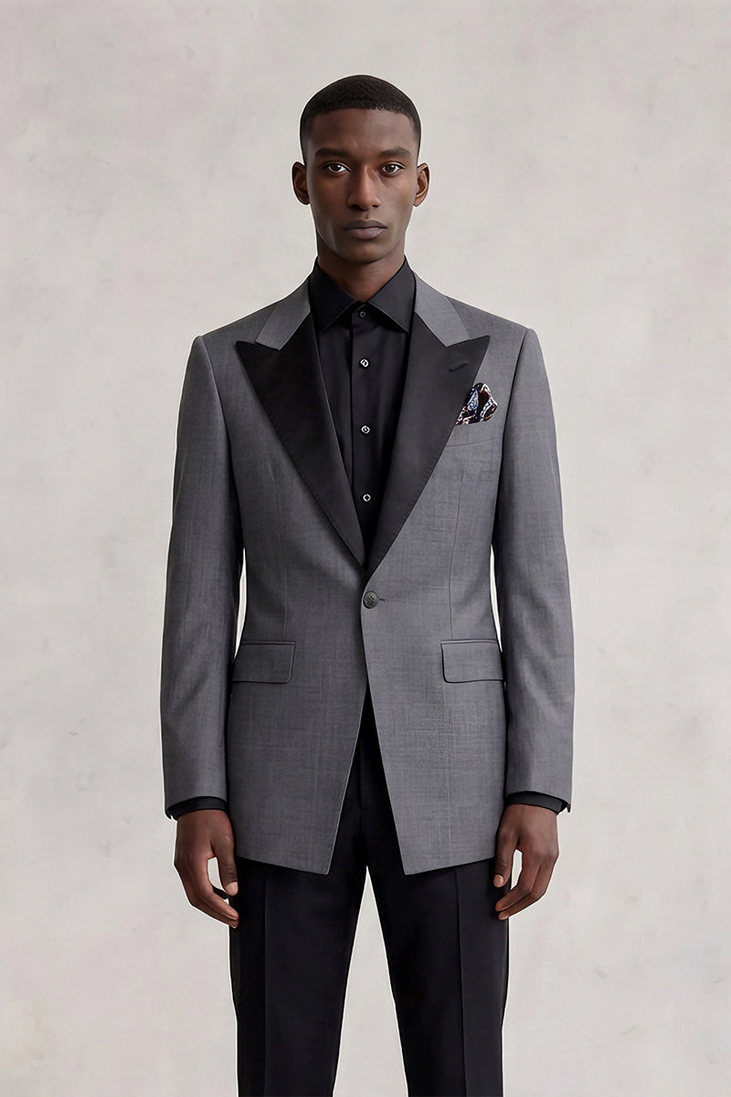 Gray 70% Merino Wool Blazers