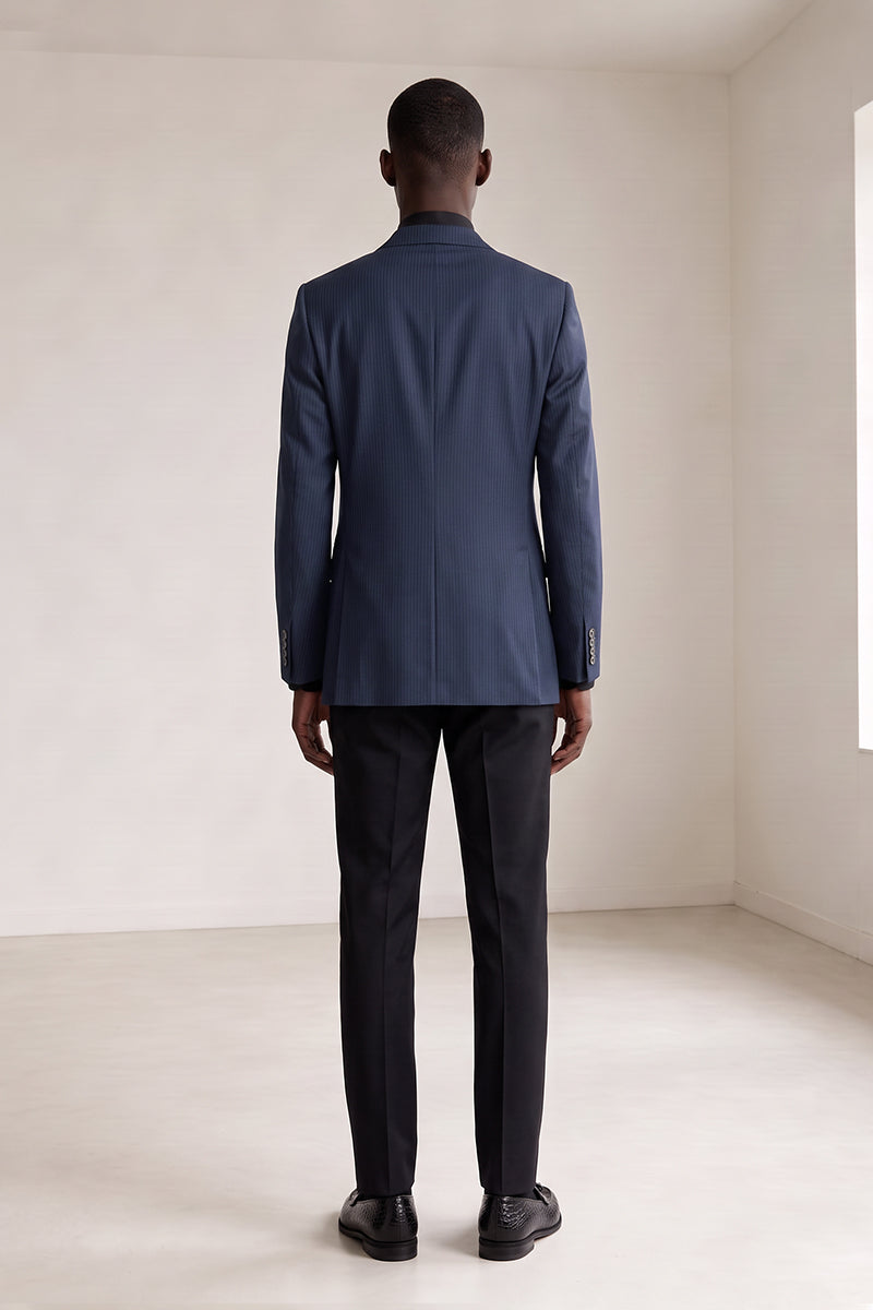 Navy Blue 70% Merino Wool Blazers