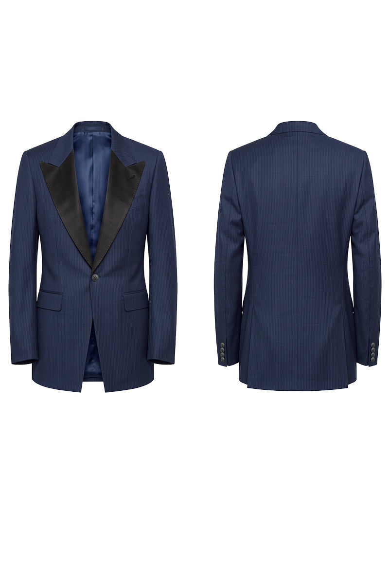 Navy Blue 70% Merino Wool Blazers
