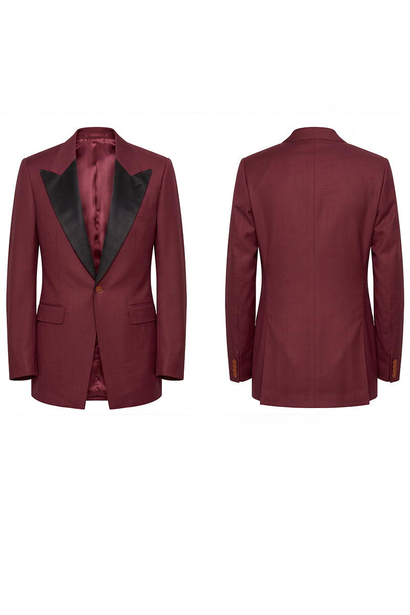 Burgundy 70% Merino Wool Blazers