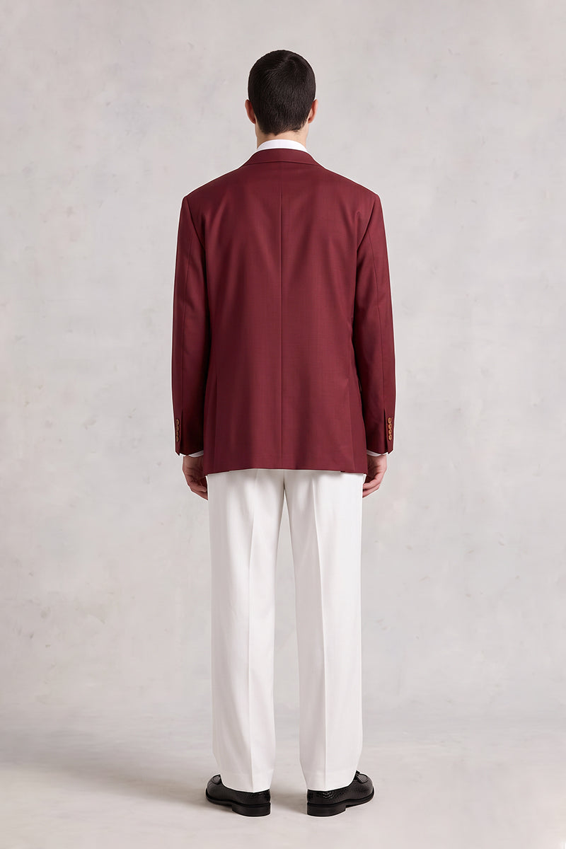 Burgundy 70% Merino Wool Blazers