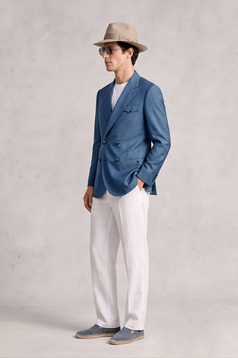 Lake Blue 50% Merino Wool Blazers