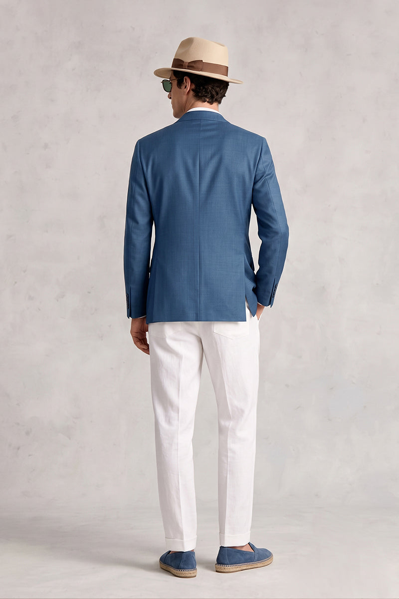 Lake Blue 50% Merino Wool Blazers
