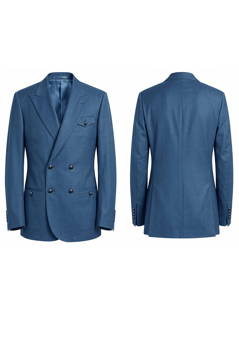 Lake Blue 50% Merino Wool Blazers