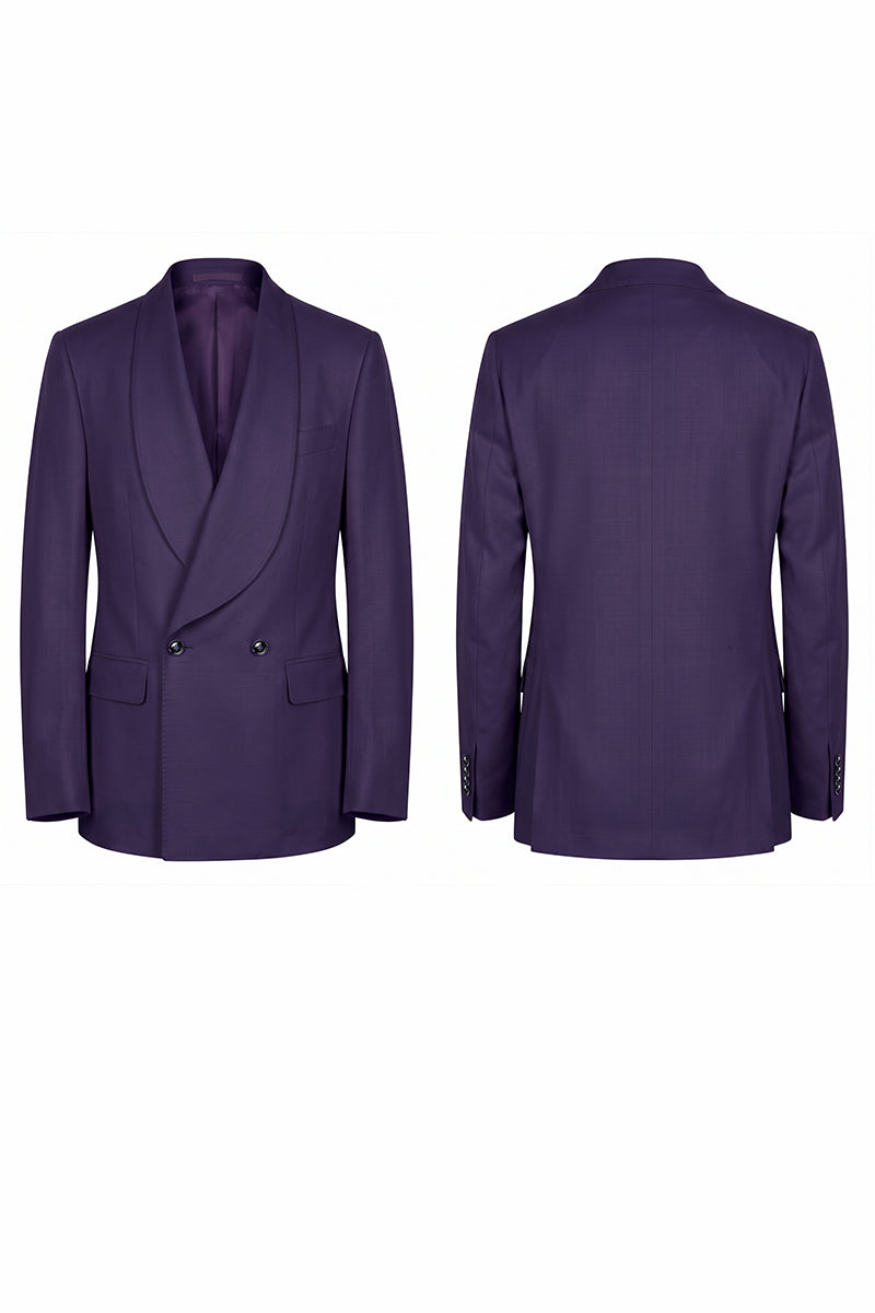 Deep Purple 50% Merino Wool Blazers