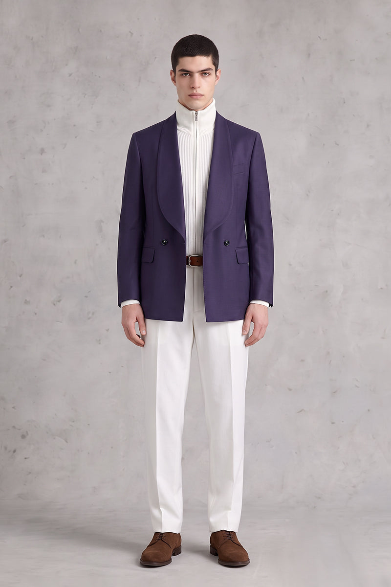 Deep Purple 50% Merino Wool Blazers