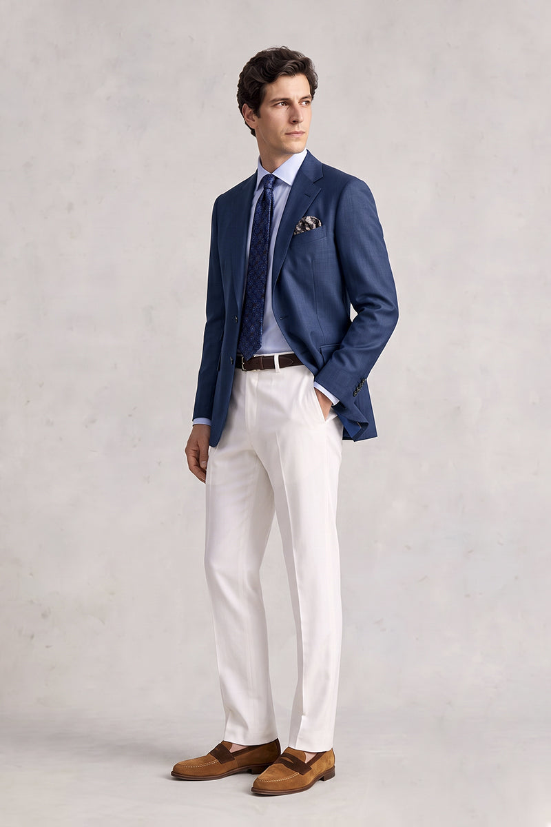 Navy Blue 30% Merino Wool Blazers