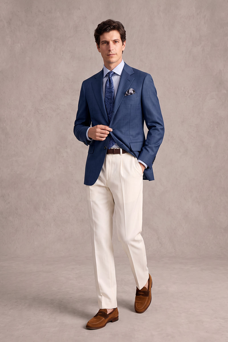 Navy Blue 30% Merino Wool Blazers