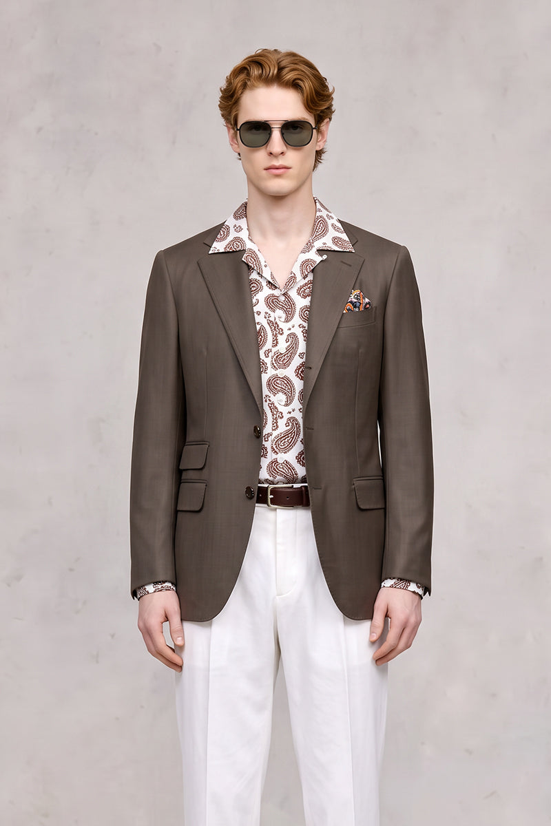 Dark Brown 30% Merino Wool Blazers
