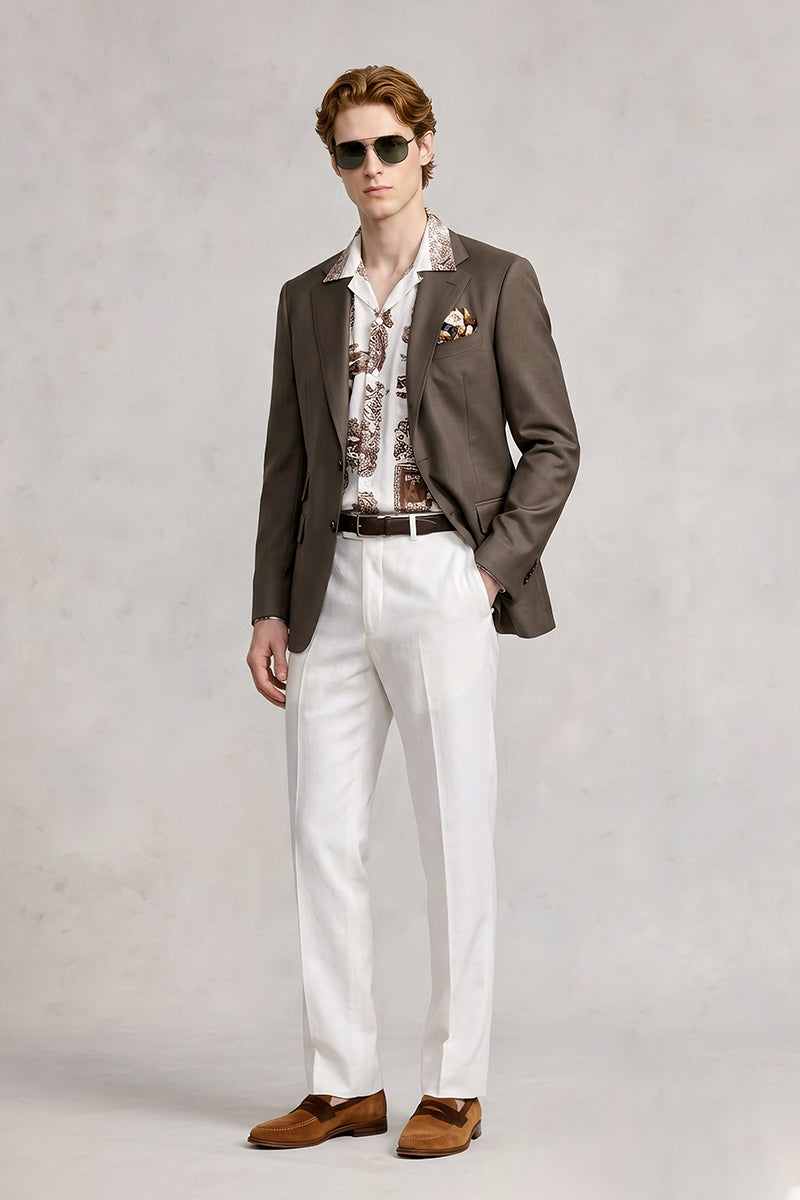 Dark Brown 30% Merino Wool Blazers