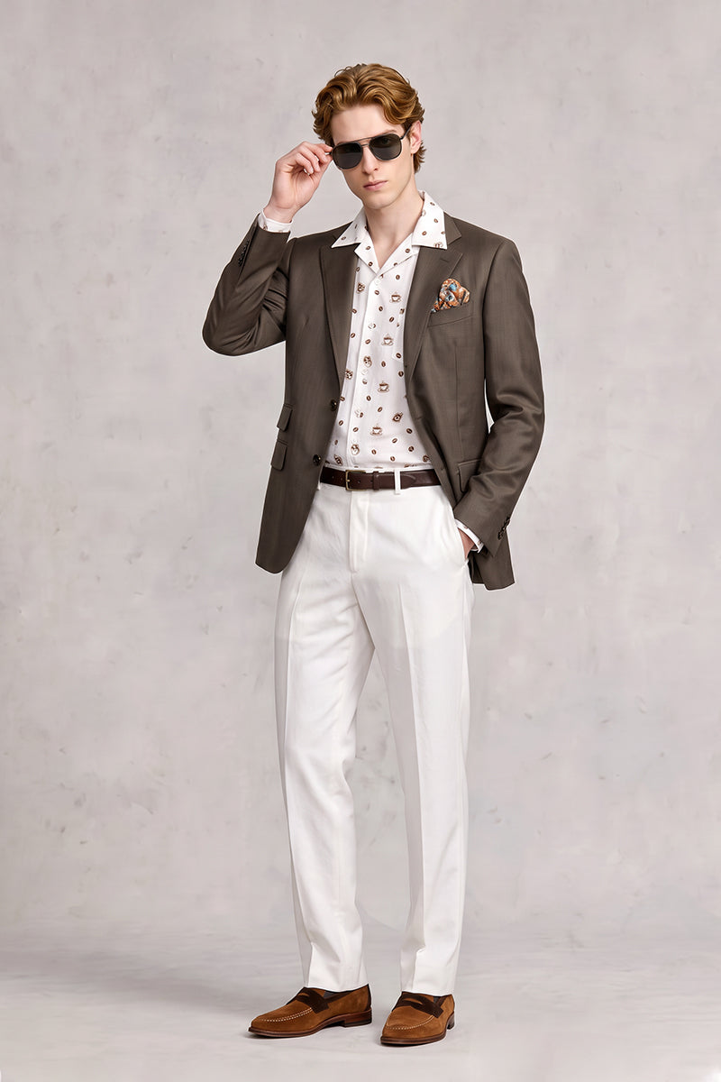 Dark Brown 30% Merino Wool Blazers