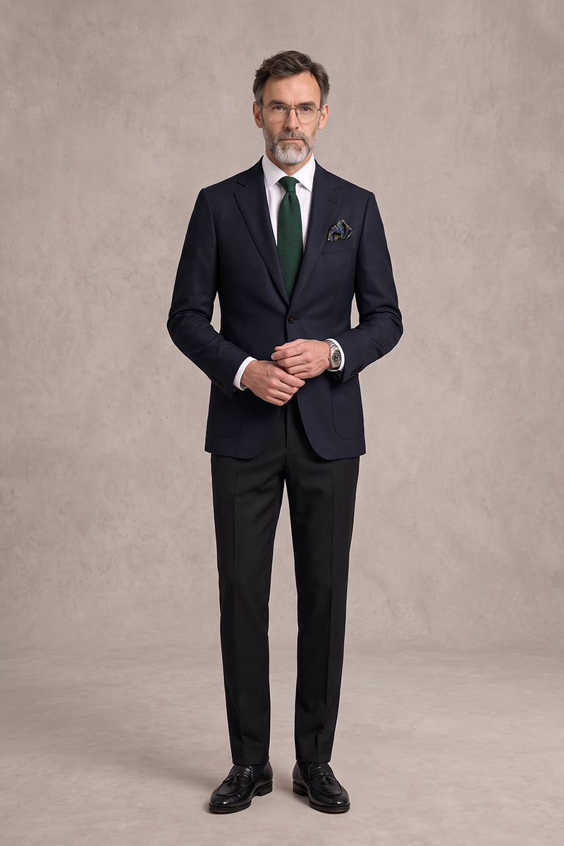 Navy 50% Merino Wool Blazers