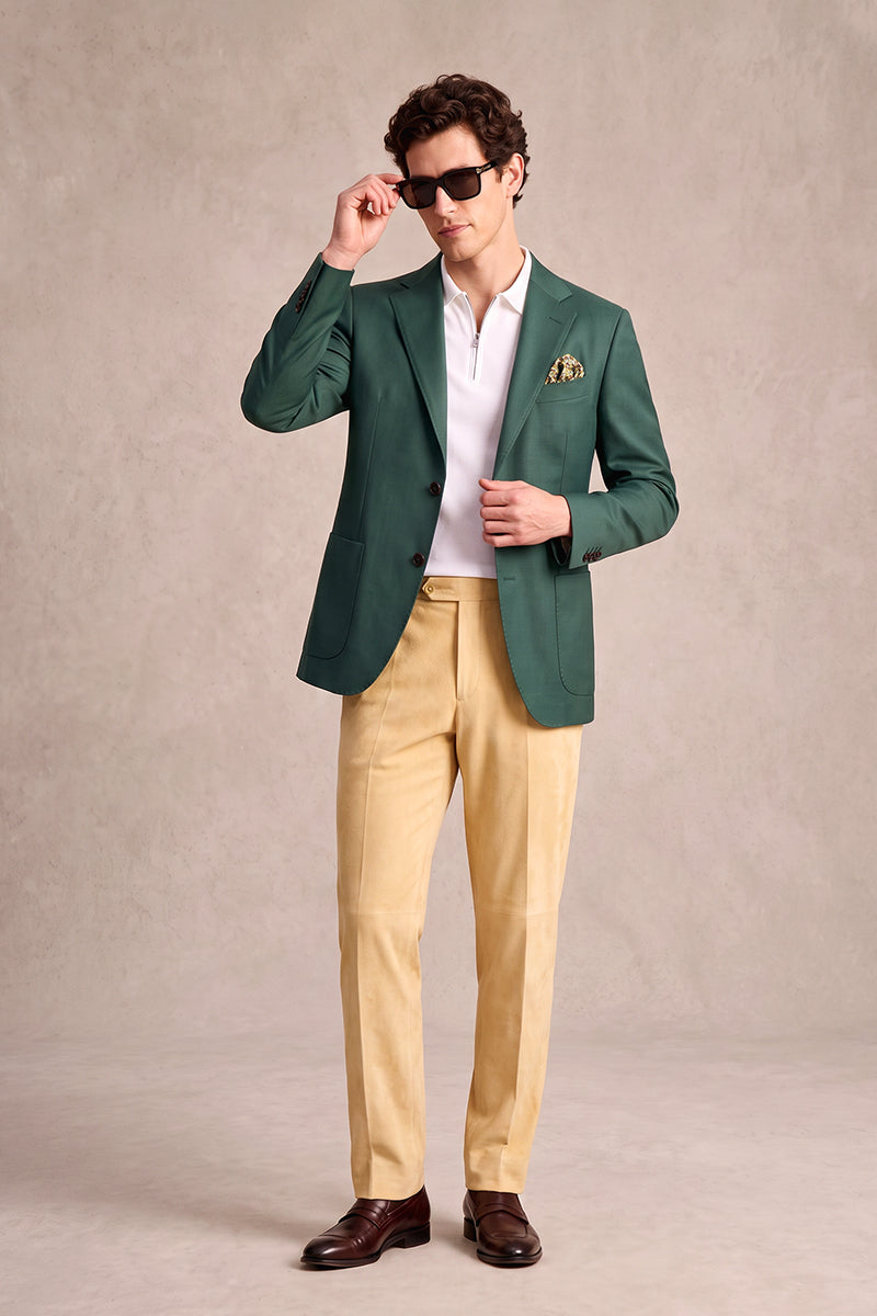 Dark Green 30% Merino Wool Blazers