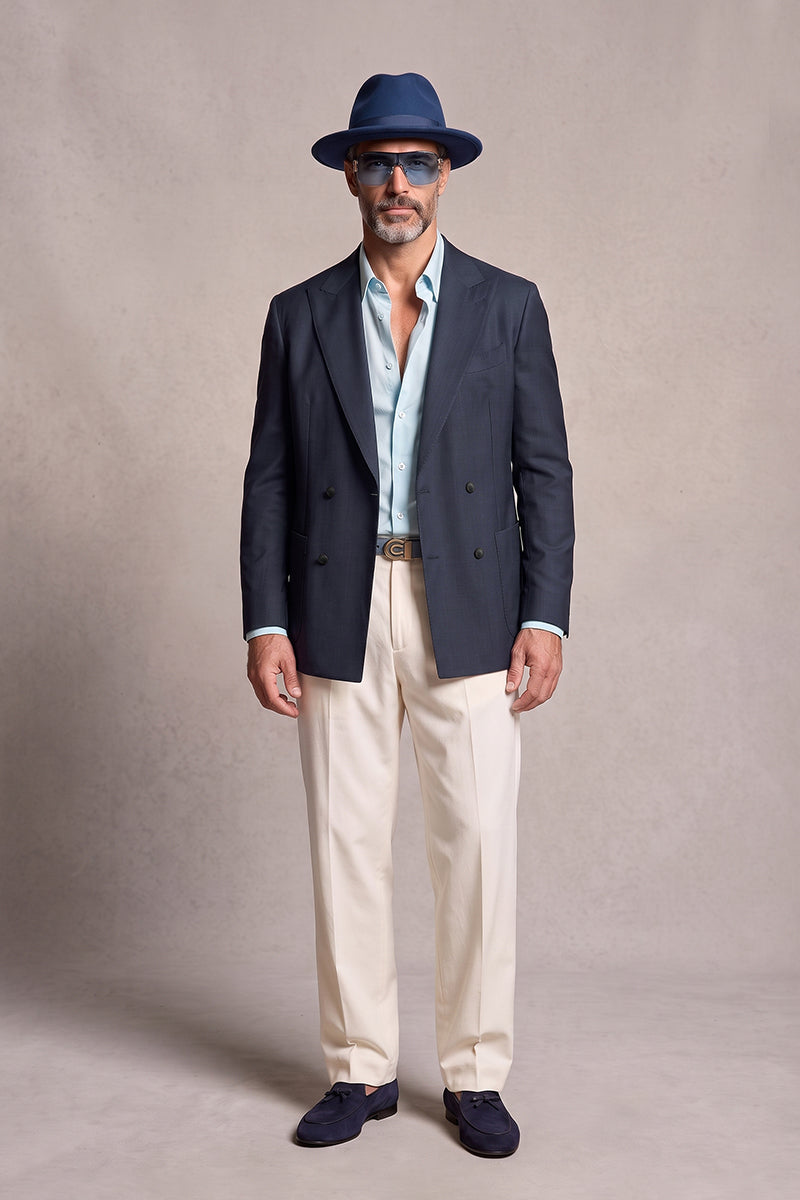 Navy 50% Merino Wool Blazers