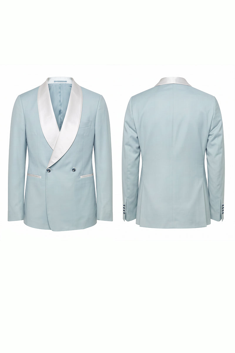 Light Blue 70% Merino Wool Blazers