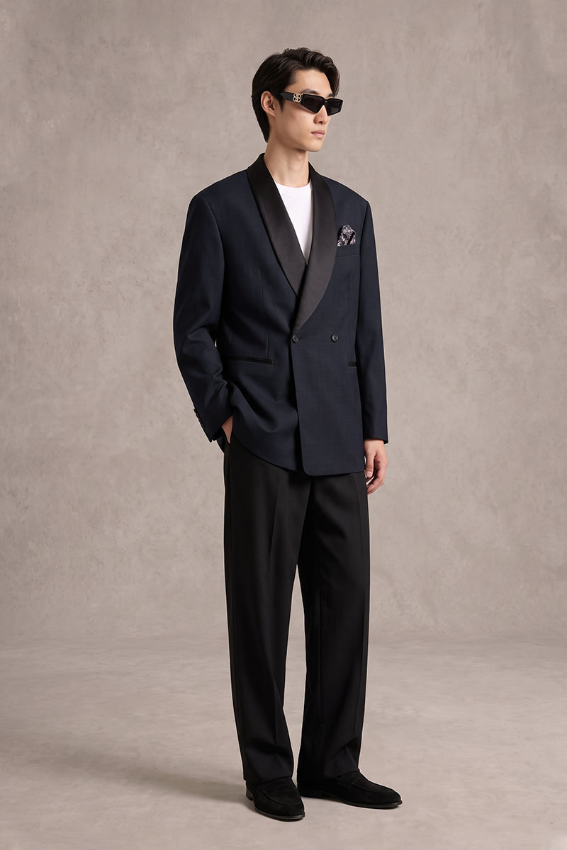 Navy Blue 70% Merino Wool Blazers