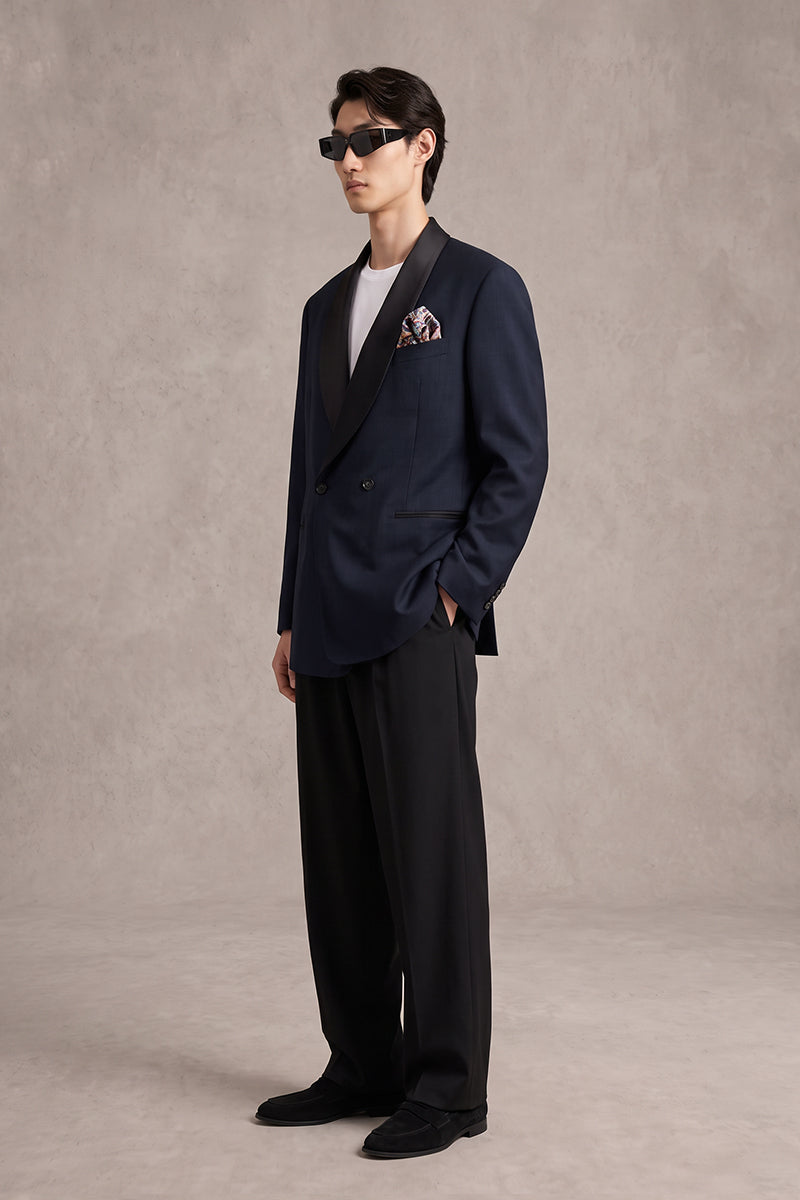 Navy Blue 70% Merino Wool Blazers