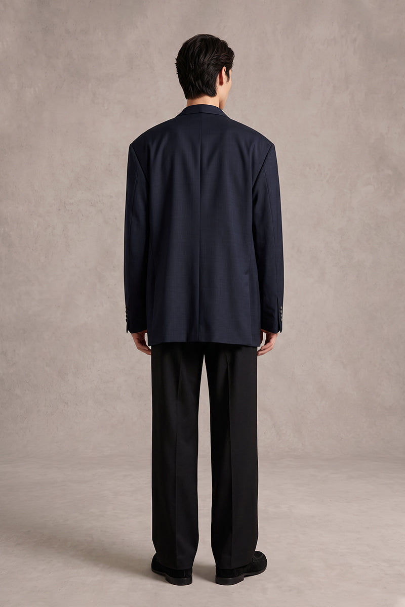 Navy Blue 70% Merino Wool Blazers