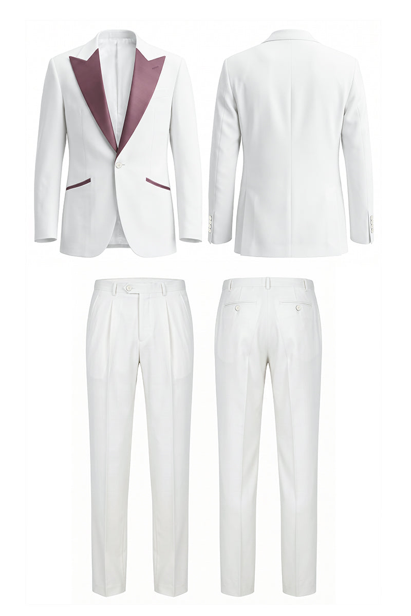 White 30% Merino Wool Suits