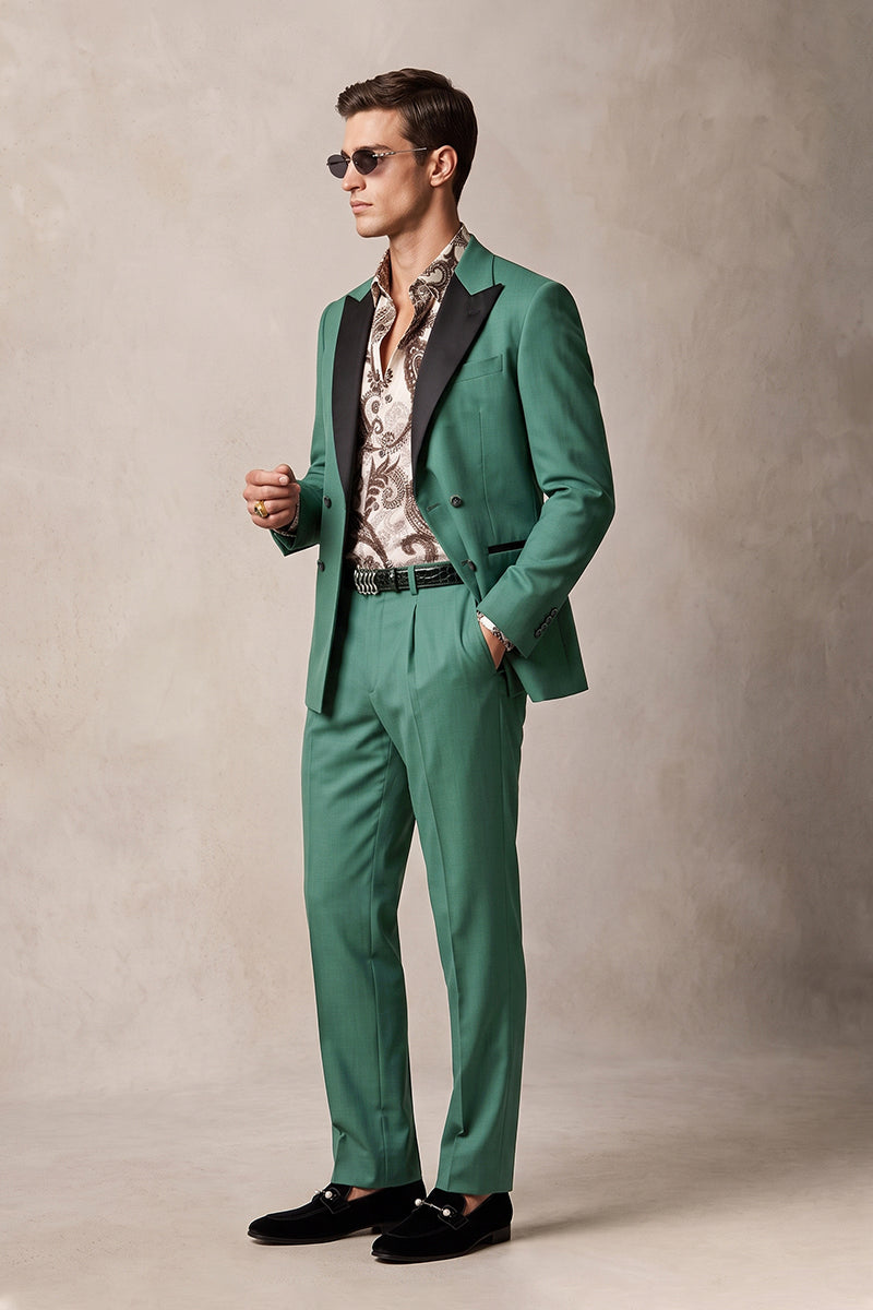 Green 30% Merino Wool Suits