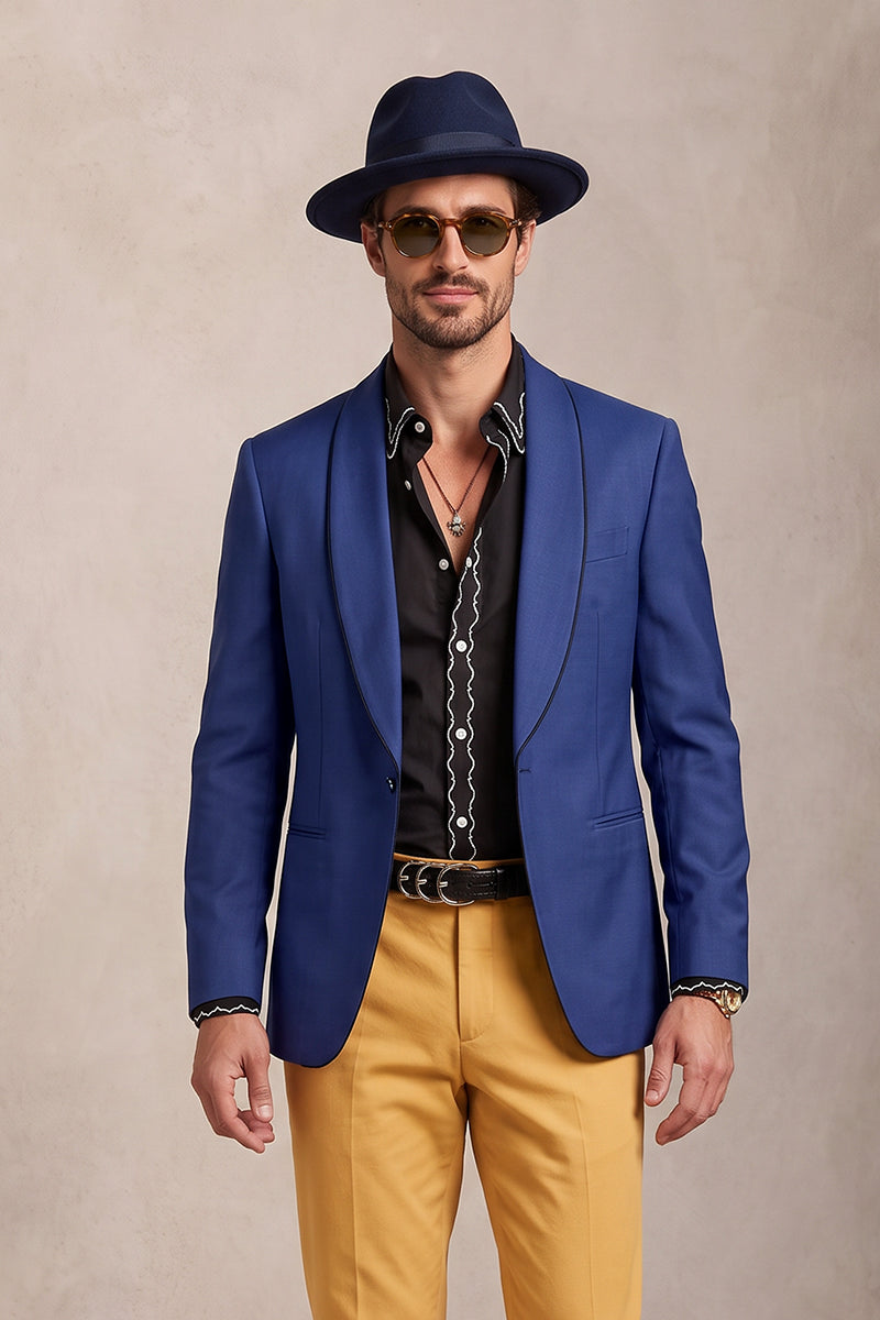 Royal Blue 70% Merino Wool Blazers