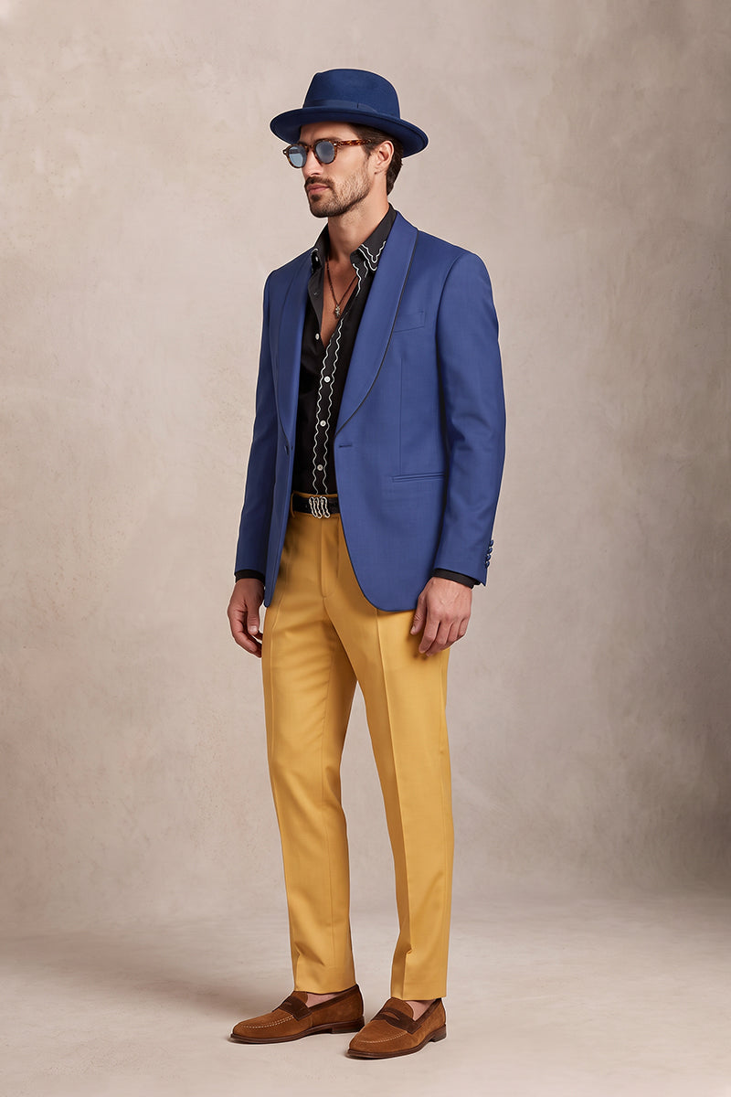 Royal Blue 70% Merino Wool Blazers