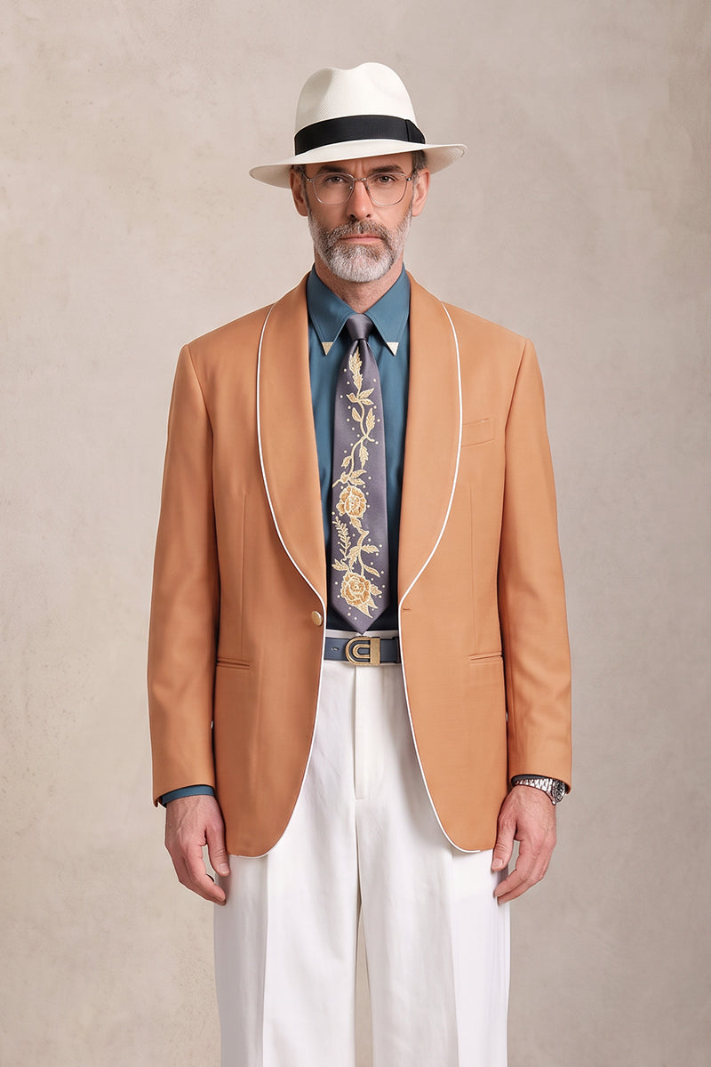 Orange 70% Merino Wool Blazers