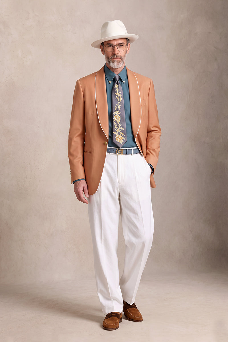 Orange 70% Merino Wool Blazers