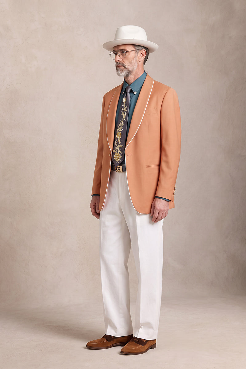 Orange 70% Merino Wool Blazers