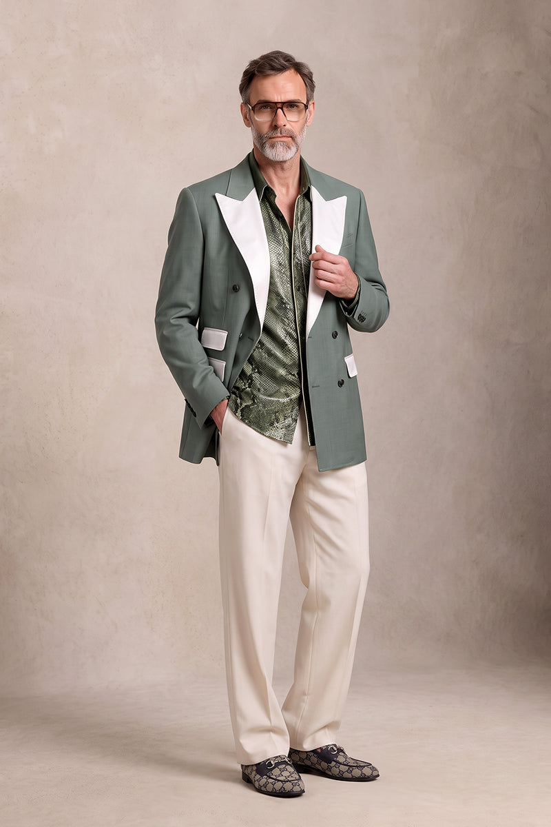 Sage Green 30% Merino Wool Blazers