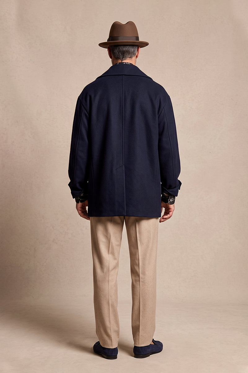 Navy 47.7% Merino Wool Coats