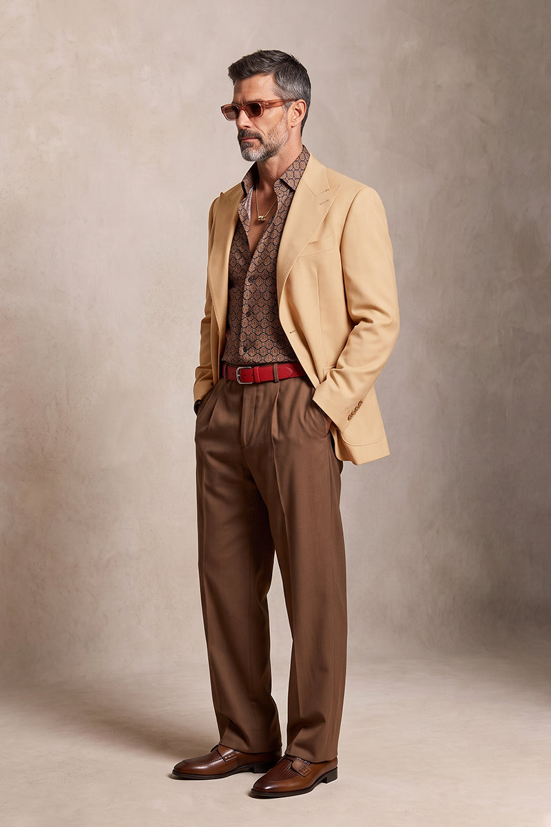 Beige 70% Merino Wool Blazers