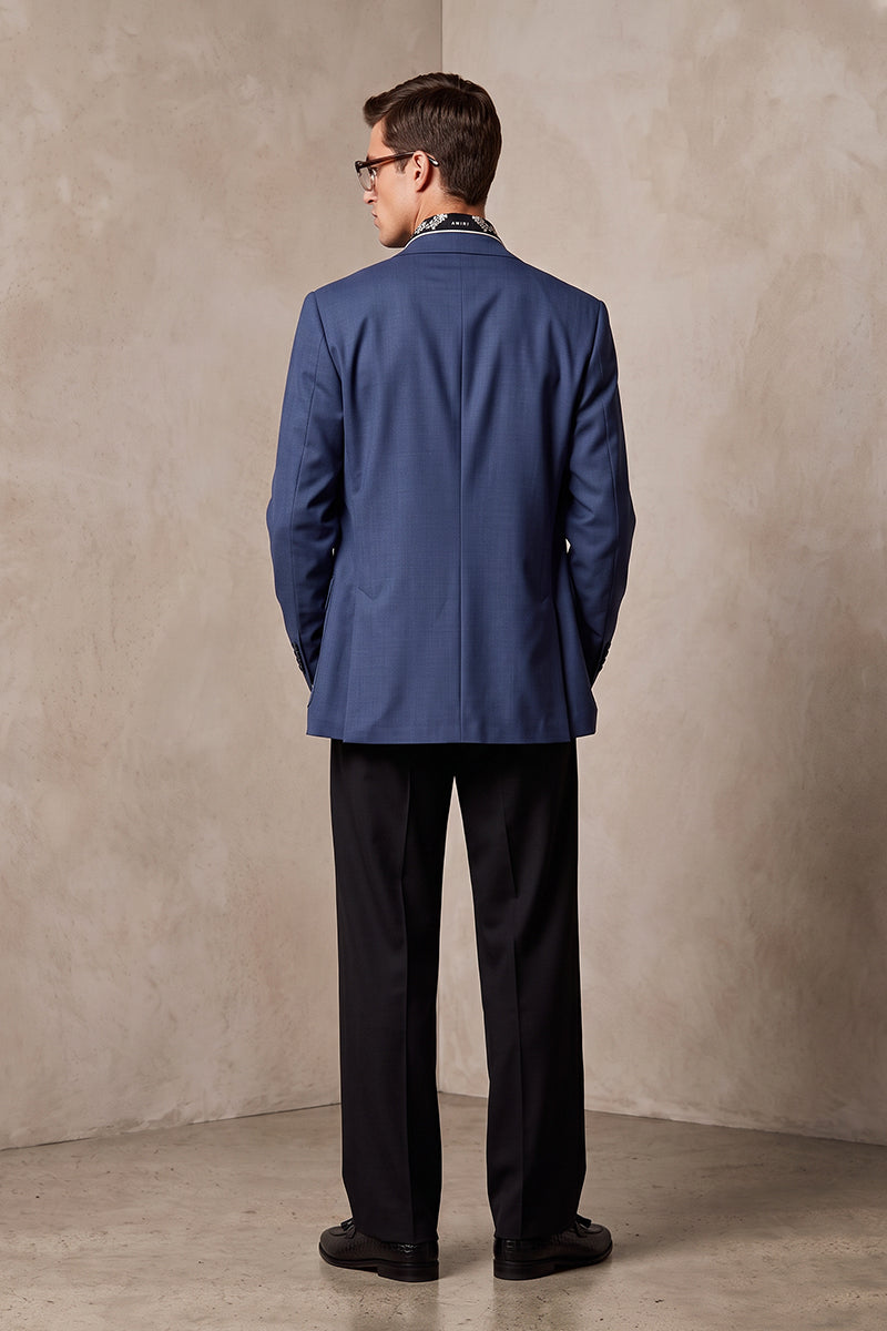 Blue 70% Merino Wool Blazers