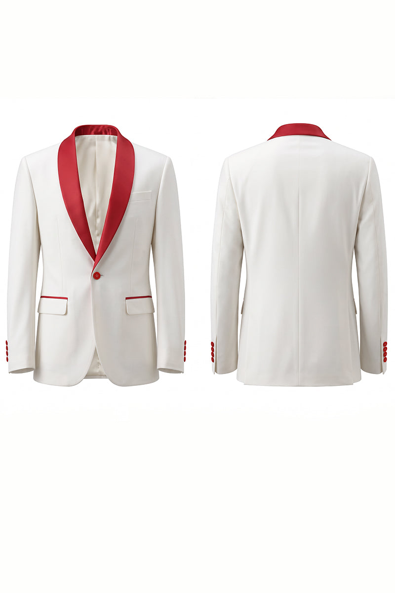 White 30% Merino Wool Blazers