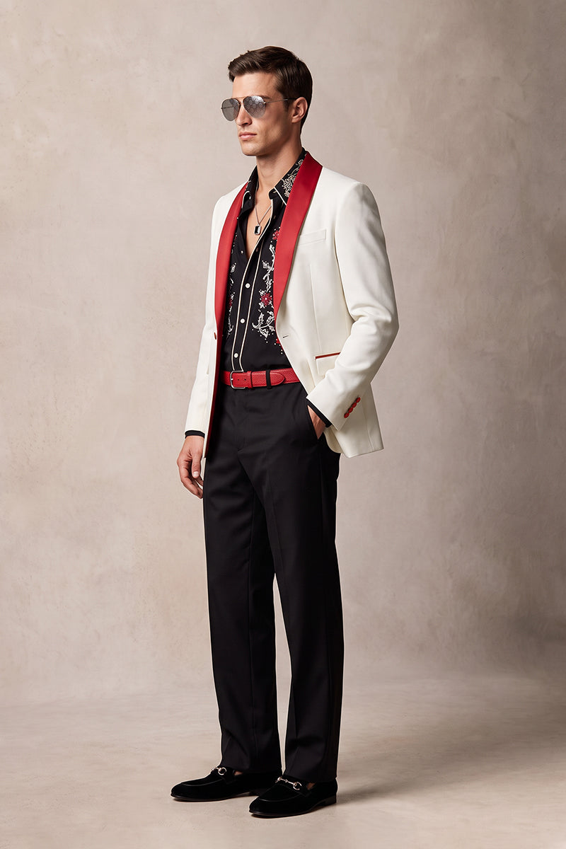 White 30% Merino Wool Blazers